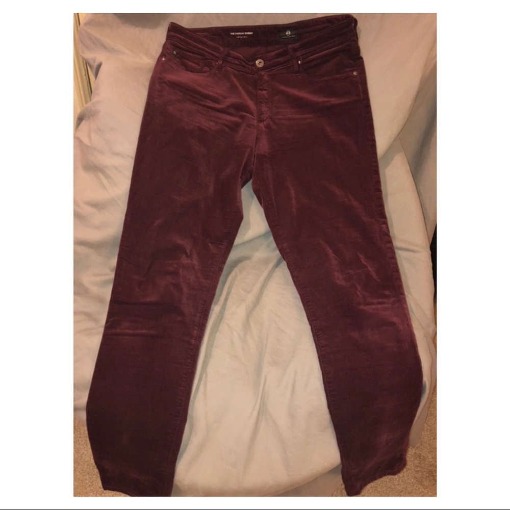AG velvet skinny ankle